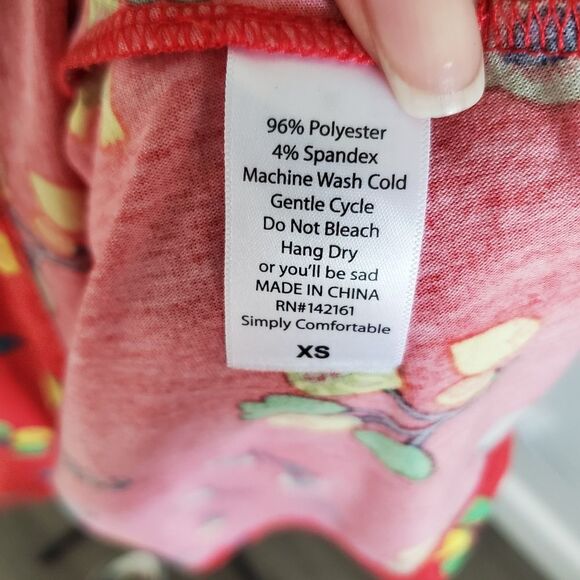 NEW LuLaRoe Women's Midi Dress XS Red Floral Flowy Jersey Knit Fit & Flare - Picture 9 of 9